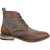 Heren klassieke Tweed Oxford enkellaarzen in bruin leer
