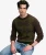 Argyle Trui Relaxed Pasvorm Brown
