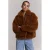 Alix the Label faux fur jas – cognac
