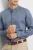OLYMP Level Five Garment Washed Linnen Overhemd marine, Faux-uni