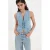 Mango denim top – mediumblauw