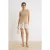 TRENDYOLMİLLA Dames Ecru Colorblock Kort / Mini Mouwloos Avond / Dagelijks Skater Jurken