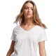Geborduurd en gevlamd dames-T-shirt met v-hals Superdry
