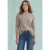 Shirt met lange mouwen, ronde hals en kanten rand