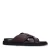 Manfield leren slippers bruin