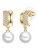 Lulu & Jane Oorbellen  goud / transparant / wit