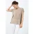 Semi Sheer Top met korte mouwen en schouderplooien