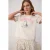 TRENDYOLMİLLA Dames Beige Grafisch Kort Regular fit T-shirts