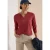 Shirt met 3/4-mouwen, split in de hals en elastische zoom