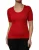 Geribbelde Gebreide Korte Mouwen T-shirt