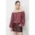 Off-Shoulder Getextureerde Blouse