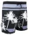 Heren Zwemshort met Palmpatroon Wit Zwart