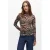 OBJECT aansluitende top met print – bruin