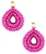 LOTT. gioielli Oorbellen Dames Drop Crystal, Materiaal: Kunststof, Kleur: Roze