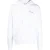 Gebroken witte Diag Wave Outline witte hoodie