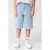 Shoeby regular waist short light blue denim met textuur