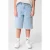 Shoeby regular waist short light blue denim met textuur