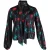 Ganni blouse met bloemenprint van zwarte zijde