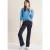 Cecil Dames Trui met contrasterende details in Blauw