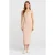 Geribbelde Midi Bodycon Jurk Met Knopen