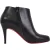 Christian Louboutin Belle 85 Enkellaarsjes in Zwart Kalfskinnen Leer