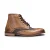 Heren klassieke Oxford Tan lederen Gatsby brogue enkellaarzen met tweed
