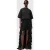AllSaints Amelie Crochet Tee Black