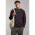 Aeden relaxed fit longsleeve met backprint – donkerbruin
