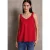 Street One Studio Dames Blouse top met knoopdetail in Rood