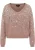 Faina Gebreide trui Dames Taupe zilver