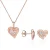 Orphelia ‘Hazel’ Dames 925 Sterling Zilveren Set: Ketting-Hanger + Oorbellen – Roze SET-7082/1