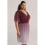WE Fashion Curve midi jurk met lurex rood
