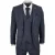 Heren blauwe wol 3-delig pak Double Breasted gilet Tweed Peaky Blinders jaren 1920