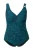 Ulla Popken Badpak  petrol / zwart
