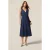 Oltre Poplin Dress With Jewel Patch Blue
