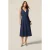 Oltre Poplin Dress With Jewel Patch Blue