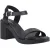 Hush Puppies Georgia Dames Leren Zwart/Slang Sandalen