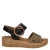 Gabor leren sandalen met panterprint zwart/beige