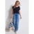 Street One Dames Shirt met gebreide look in Blauw