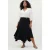 Trendyol Curve Dames Zwart Effen Midi Grote maten Rokken