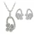 Orphelia Dames 925 Sterling Zilveren Set: Ketting-Hanger + Oorbellen – Zilver SET-6020