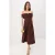 TRENDYOLMİLLA Dames Bruin Effen Midi Mouwloos Skater Jurken