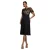 Geplooide midi jurk in geborduurd chiffon dames Goddiva