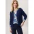 Miss Etam gebreid vest donkerblauw