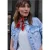 Street One Studio Dames Katoenen bandana met print in Paars
