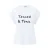 Dames T-shirt van zacht katoen met druk op de voorkant en verlengde achterkant s.Oliver