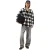 Tommy Jeans Herenoverhemd van geruite flanel met borstzak (Rood, Zwart)
