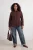 Trendyol Curve Dames Bruin Effen Lang, Getailleerd Grote maten Overhemden