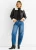 Zwarte Faux Leren Shearling Bont Pilotenjas