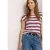 Street One Dames Shirt met korte mouwen, ronde hals en print in Roze